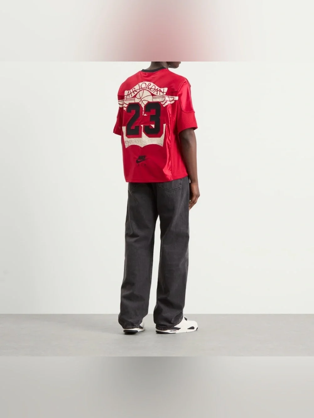 AIR JORDAN X LEVI'S FOOTBALL JERSEY Gym Red Logo Graphic Men's Size Large